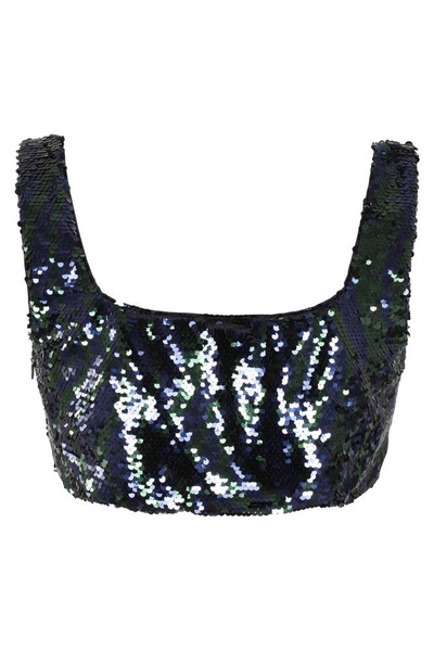 Chiara Ferragni Sequin Embellished Cropped Top