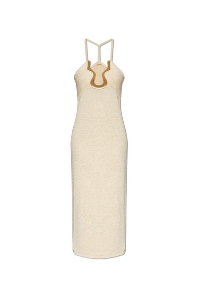 Cult Gaia Valma Plunging Neck Midi Dress