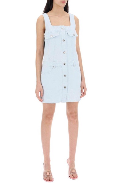 VERSACE Stylish Light Blue Mini Denim Dress for Women - SS24 Collection