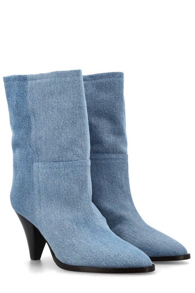 Isabel Marant Pointed Toe Seam Detailed Ankle Boots