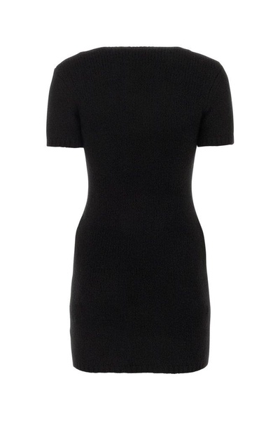 Alexander Wang Circle Cut-Out Knit Mini Dress