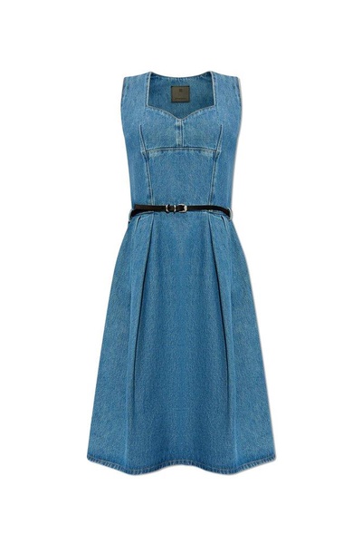 Givenchy Sleeveless Belted Denim Dress