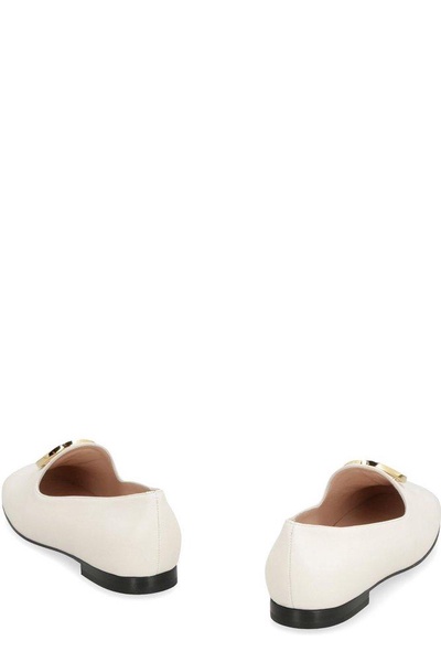 GUCCI White Leather Ballet Flats for Women - SS23 Collection