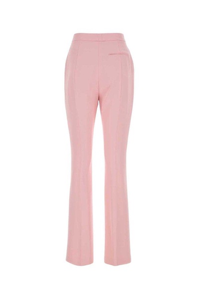 Alexander Mcqueen Woman Pastel Pink Crepe Cigarette Pant