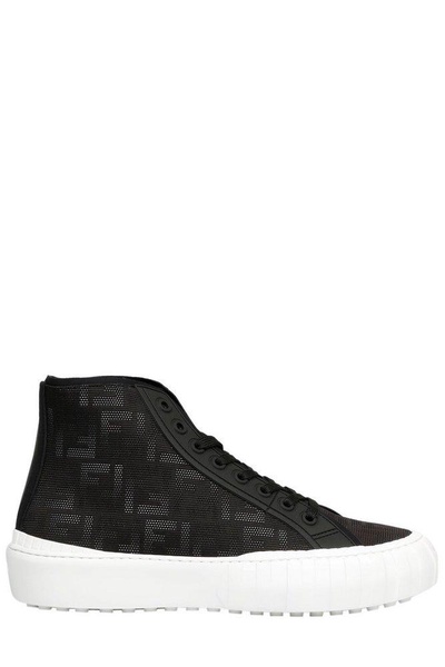 Fendi FF Flash High-Top Sneakers