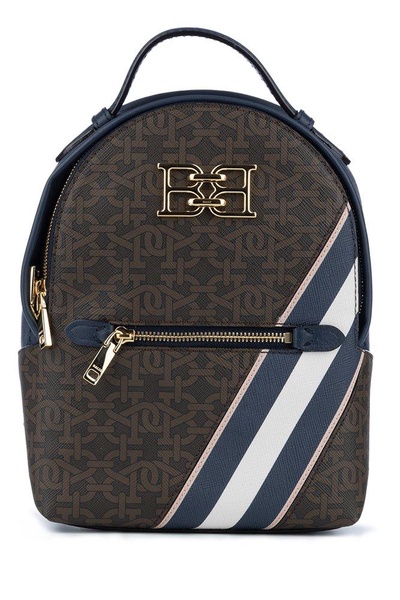 Bally Monogram Printed Zipped Backpack