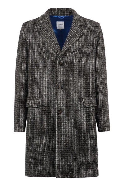 Aspesi Single Breasted Lapel Collared Coat