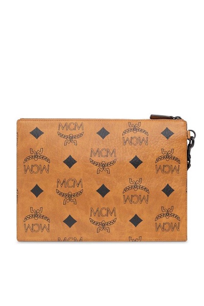 MCM Visetos Monogrammed  Clutch Bag