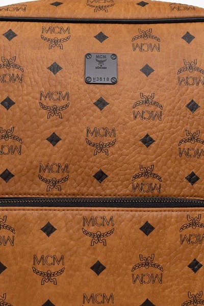 MCM Aren Monogram Printed Backpack