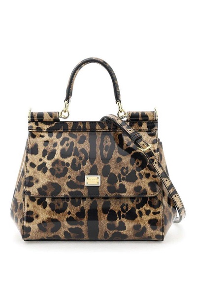 Dolce & Gabbana Kim Leopard Printed Medium Sicily Bag