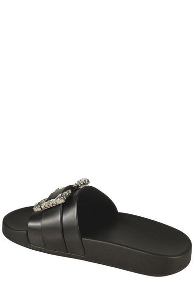 Sergio Rossi Sr Jelly Embellished Slip-On Sandals