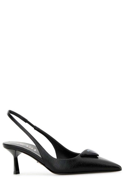 Prada Pointed-Toe Slingback Pumps