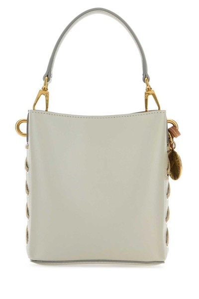 Stella Mccartney Woman Light Grey Synthetic Leather Veuve Clicquot Bucket Bag