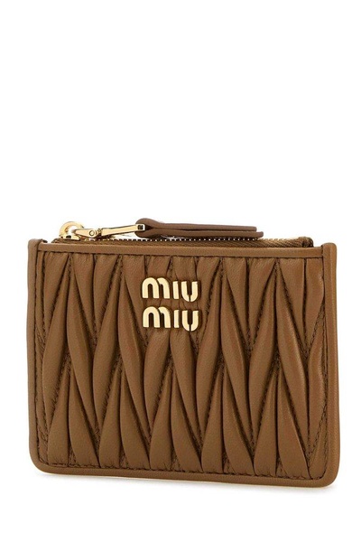 Miu Miu Logo-Lettering Zipped Cardholder