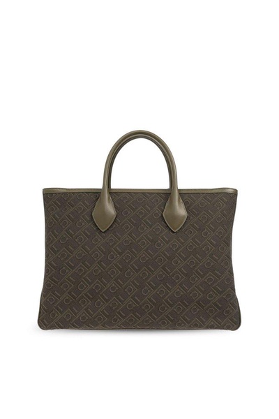 Ferragamo Gancini Jacquard Large Tote Bag