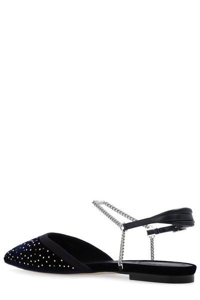 Fendi Colibri Lite Velvet Ballet Flats