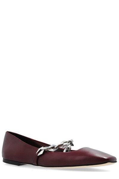 Jimmy Choo Tilda Square-Toe Ballet Flats