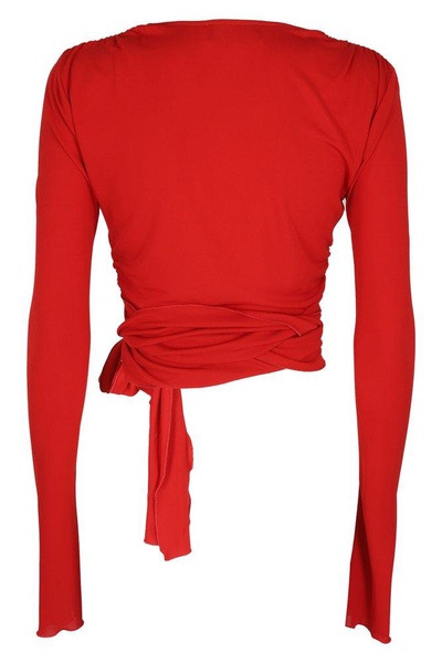 Blumarine Wrap Tie-Detailed Top