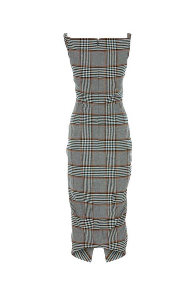 Vivienne Westwood Panther Checked Sleeveless Midi Dress