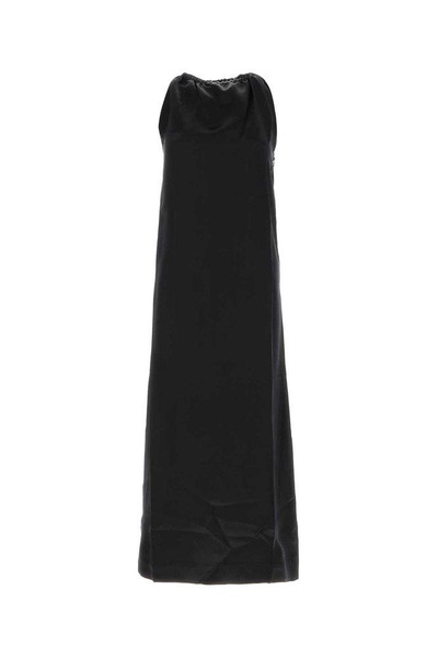 Loulou Studio Morene Ruched Satin Maxi Dress