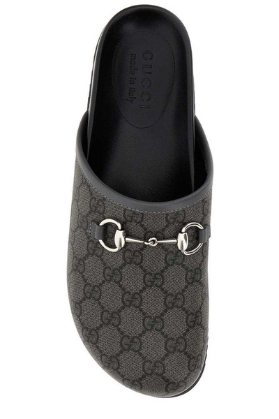 Gucci Horsebit Monogrammed Mules