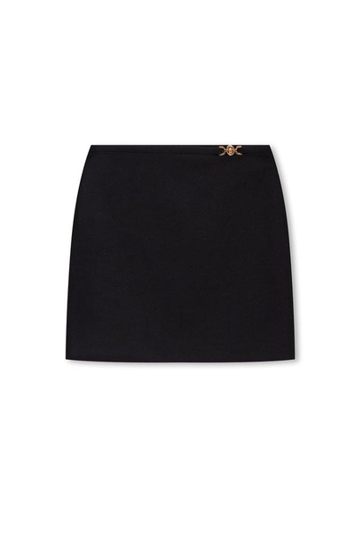 Versace Medusa Head-Embellished High-Waist Mini Skirt