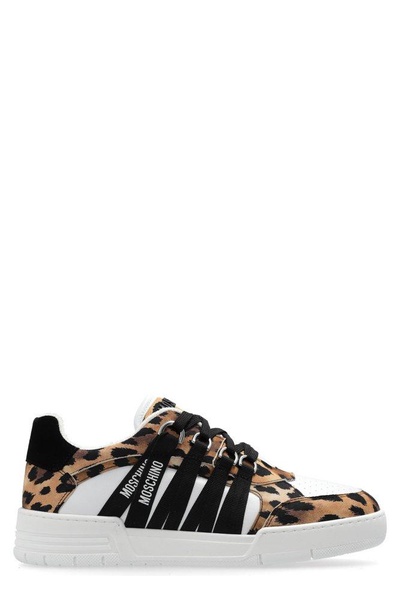 Moschino Leopard Print Low-Top Sneakers