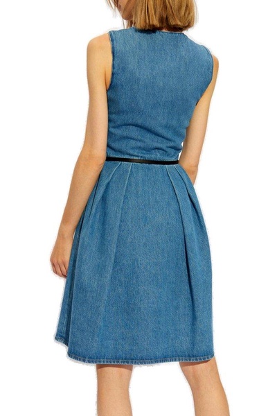 Givenchy Sleeveless Belted Denim Dress