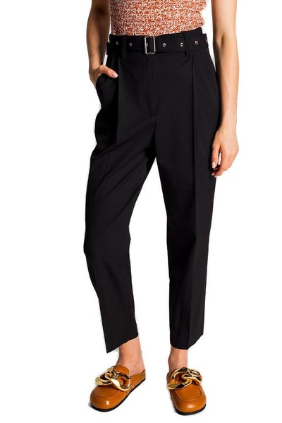 Proenza Schouler Cropped Belted Carrot-Leg Pants