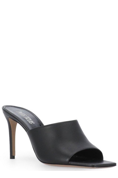 Paris Texas Square Open Toe Heeled Mules