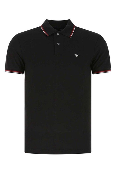 Emporio Armani Logo Detailed Short-Sleeved Polo Shirt