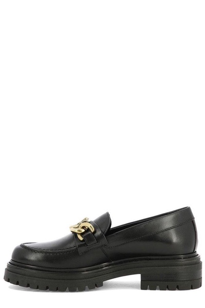 Pinko Chain-Detailed Round Toe Loafers