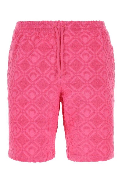 Marine Serre Man Fuchsia Terry Fabric Bermuda Shorts