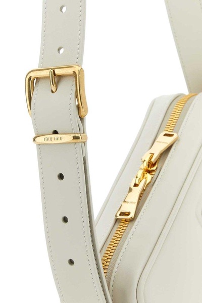 Miu Miu Logo Lettering Zip-Up Handbag