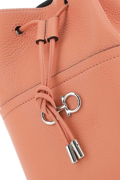 Ferragamo Gancini Mini Drawstring Bucket Bag