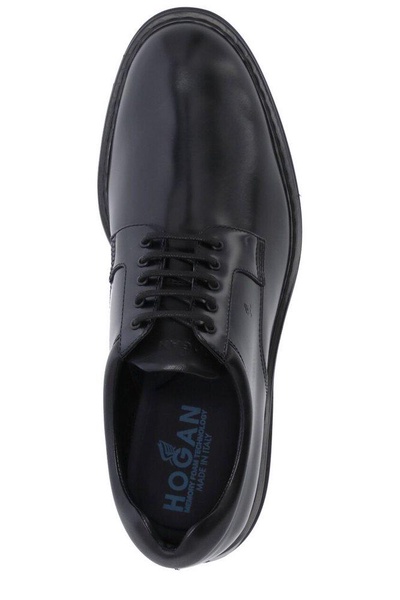 Hogan Contrast-Sole Lace Up Shoes