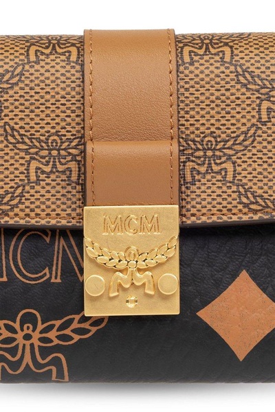 MCM Logo Printed Foldover Wallet