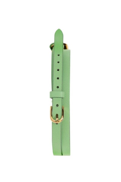 Fendi Woman Mint Green Leather O Lock Vertical Watch