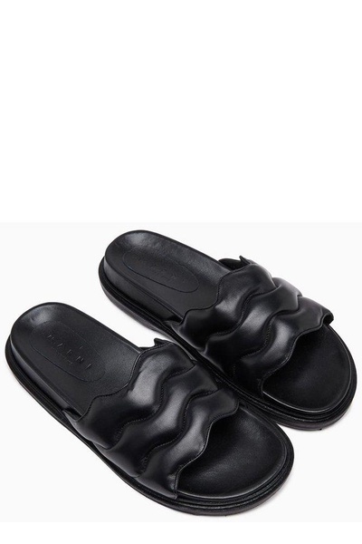 Marni Zip-Zag Padding Strap Slides