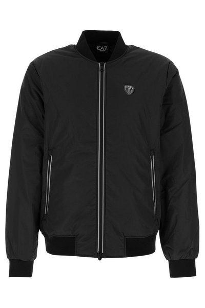 Ea7 Emporio Armani Logo-Patch Zipped Bomber Jacket