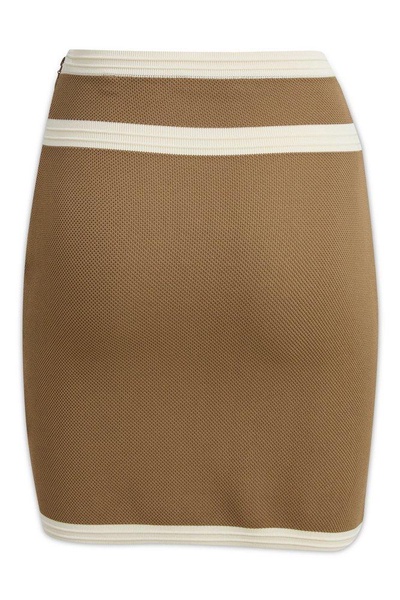 Elisabetta Franchi Two Tone High-Waisted Mini Skirt