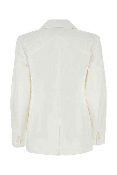 Weekend Max Mara Woman White Cotton Blend Dattero Blazer