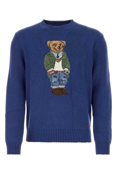 Polo Ralph Lauren Polo Bear Intarsia-Knit Crewneck Jumper