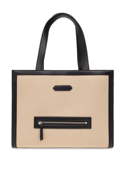 Lanvin Contrasting-Trim Top Handle Bag