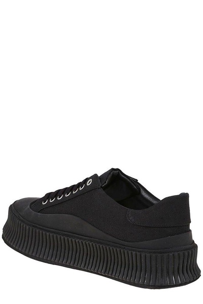 Jil Sander Lace-Up Low-Top Sneakers