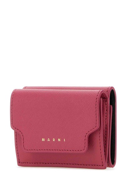 Marni Woman Tyrian Purple Leather Wallet