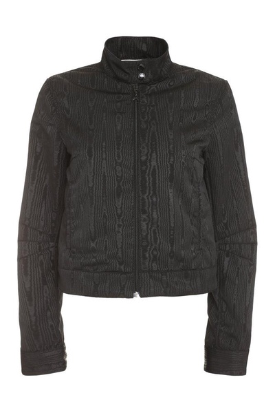 Marine Serre Boxy Moire-Effect Zip-Up Jacket