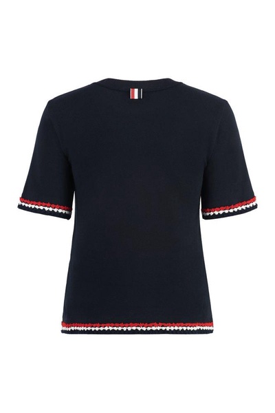 Thom Browne RWB-Stripe Crewneck T-Shirt