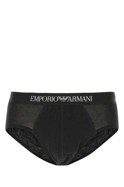 Emporio Armani Logo Monogram Three-Pack Of Briefs