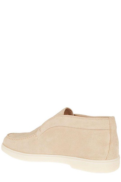 Santoni Round-Toe Slip-On Loafers